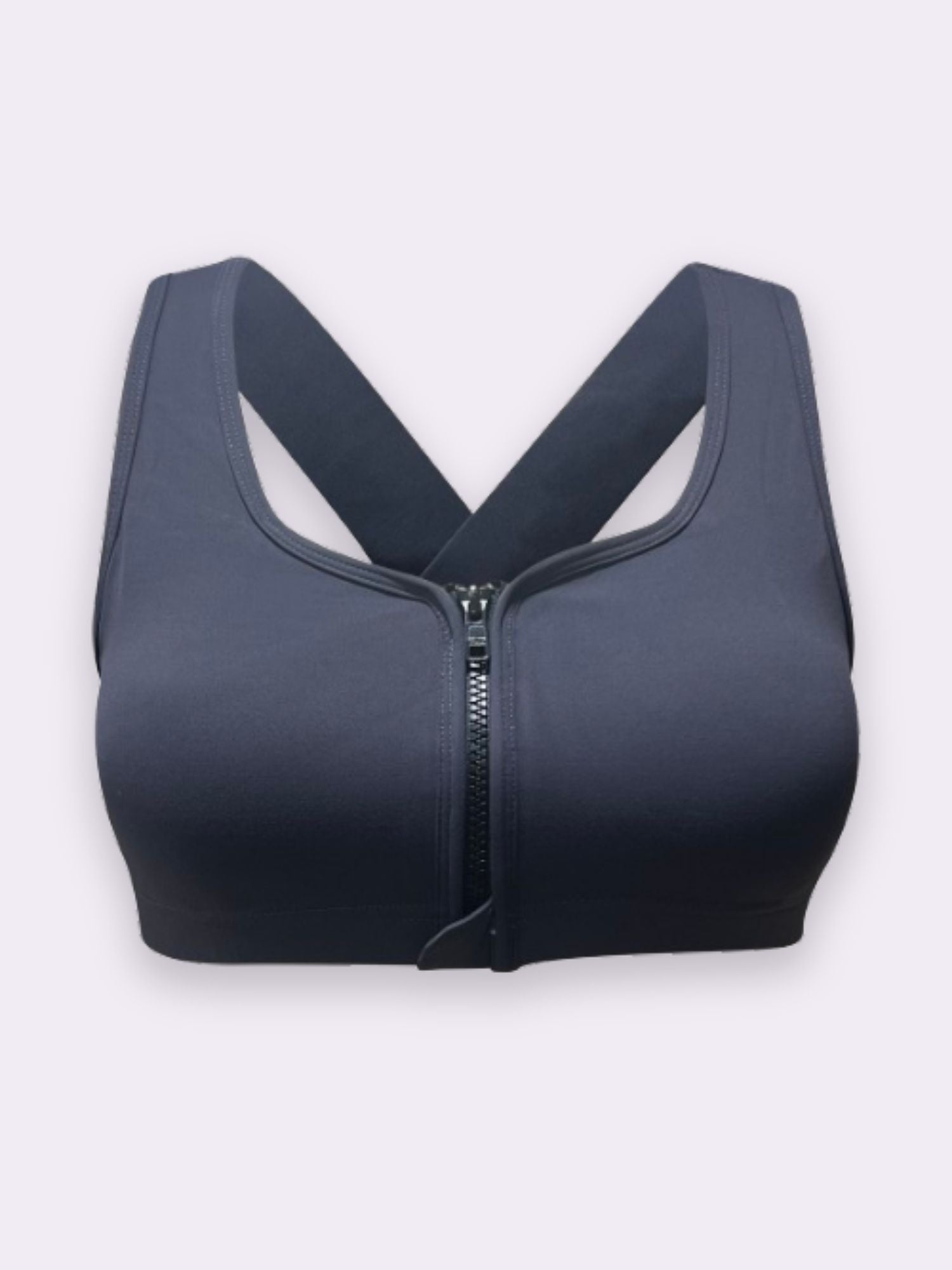 Front-zip Easy-strip Top - Graphene Grey
