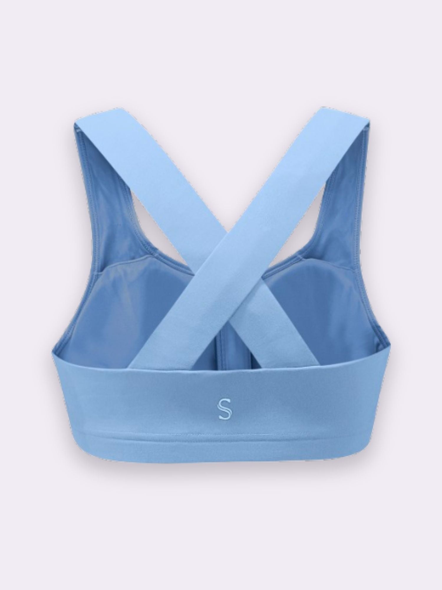 Front-zip Easy-strip Top - Baby Blue